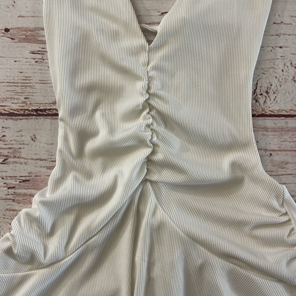 Princess Polly Mini Dress White Backless Size 4 Women's Summer‎ Breeze Ribbed - Picture 3 of 12